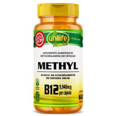 Imagem de Vitamina B12 Methyl - Unilife, 60 Capsulas