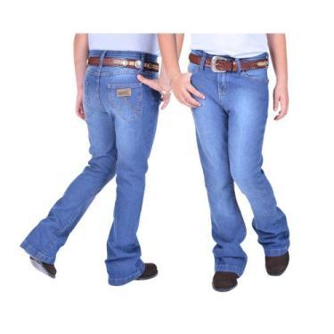 Imagem de Calça Country Wrangler Infantil Feminina Azul Ref:20MWGSBUN08, 12