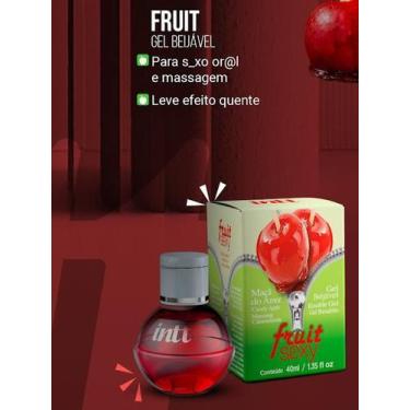 Imagem de Gel beijável para oral esquenta fruit sexy maçã do amor 40ml - intt co