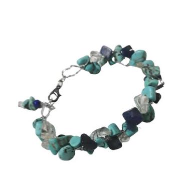 Imagem de Pulseira Artesanal Feminina Pedras Naturais Estilo Boho Chic - VOCÊ PO