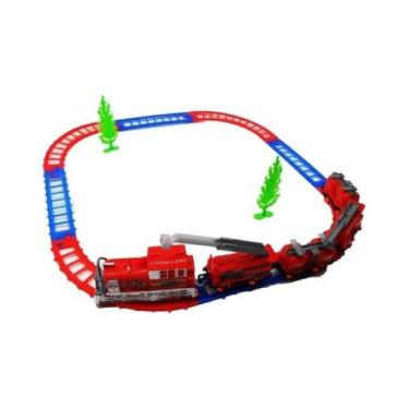 Imagem de Trem Trenzinho Ferrorama Real Train - 13 Peças - WellKids, Vermelho