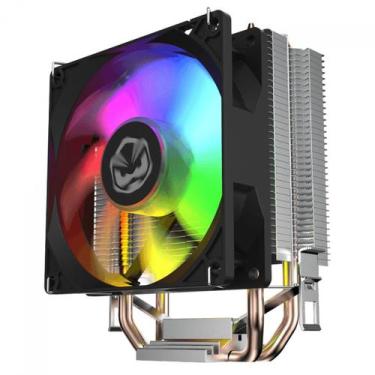 Imagem de Cooler Para Processador PCYES Tundra 90 Black Vulcan, Rainbow, 90mm, I