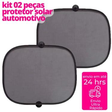 Imagem de Kit com 2 Protetor Solar Carro Automotivo Janela Infantil Bebê Proteçã