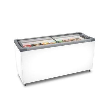 Imagem de Freezer Horizontal para Congelados Metalfrio NF55 Tampa de Vidro 404L Branco 220V