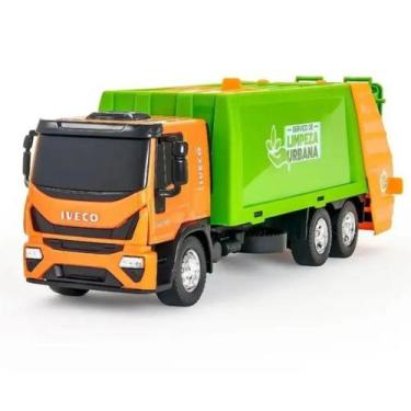 Imagem de Caminhão Iveco Tector Coletor Verde/Laranja Usual 342 - Usual Plastic