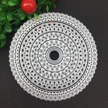 Imagem de Matriz de corte metálica para scrapbooking DIY com moldura circular ar
