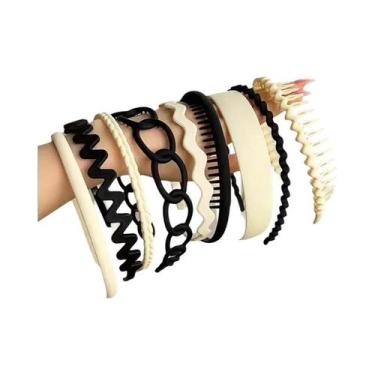 Imagem de Conjunto De Faixas De Cabelo Foscas Antiderrapantes Para Mulheres E Ho