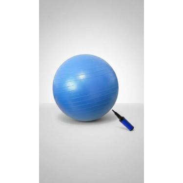 Imagem de Bola Pilates Yoga Abdominal 75cm Bomba Grátis Azul - Congratulations S