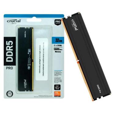 Imagem de Memoria 32GB DDR5 5600 Cl 46 1.1v Udimm Crucial Pro CP32G56C46U5
