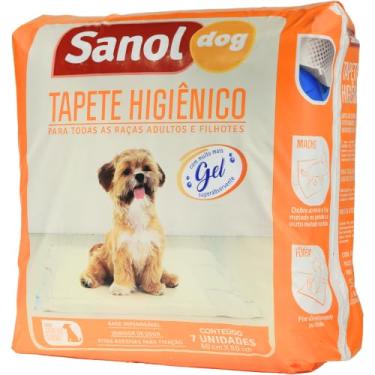 Imagem de Sanol Dog, Tapete higiênico descartável para cães, 60x80cm, 7un