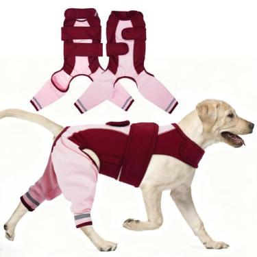 Imagem de Traje de Recuperação para Cães Yternal Ajustável Anti-Lambedura Rosa X