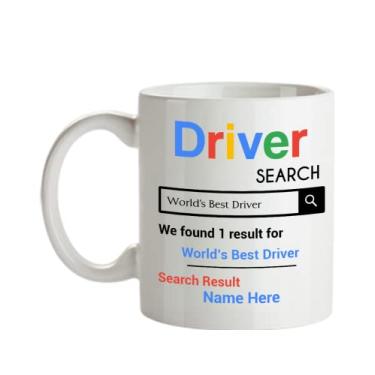 Imagem de SpreadPassion Caneca de motorista personalizada - Presentes personalizados para motorista - Caneca de café de 445 ml - Personalizada com o nome do seu motorista