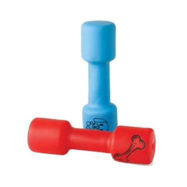Imagem de Haltere De Borracha Brinquedo Para Pet 17 Cm - 03 Peças