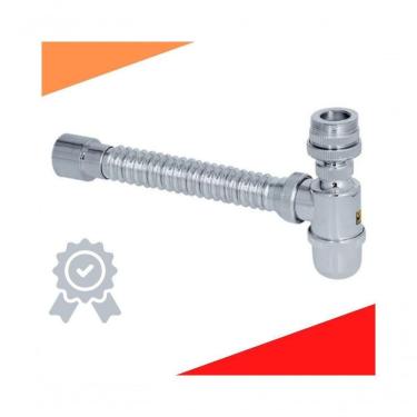 Imagem de Sifão Sanfonado Com Copo Flexível Universal Cromado