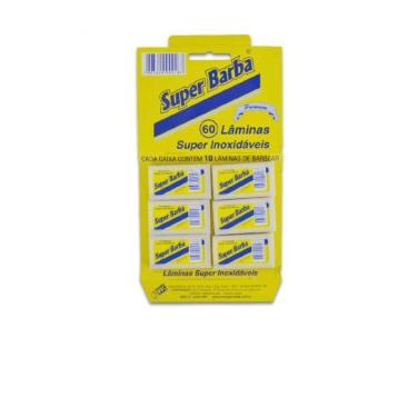 Imagem de Lâmina Inox Barbear 60 Peças - Super Barba