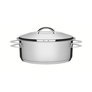 Imagem de Caçarola Solar Rasa em Aço Inox Fundo Triplo 24 cm 4,7 L Tramontina 62503/240