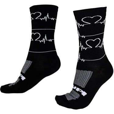 Imagem de Meia Hupi Heart Beat Preto, Cor: PRETO