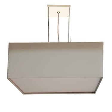 Imagem de Lustre Pendente Quadrado Cúpula em Tecido 40x40x15 Cor:Cinza6031