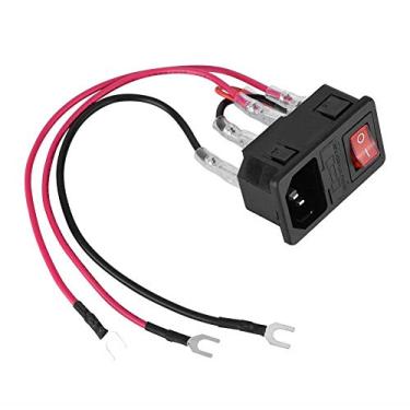 Imagem de PUSOKEI 15A 220V/110V Interruptor basculante soquete de entrada para módulo de tomada para impressora 3D, fusível 5A, plugue tipo U