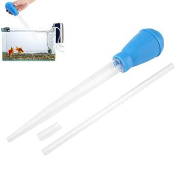 Imagem de Pipeta de peixe, limpador de cascalho, removedor de resíduos de aquário, alimentador de pipeta, ferramenta de transferência de água com tubo de extensão, pipeta de aquário