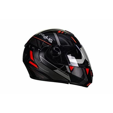 Imagem de Capacete Articulável Moto Peels U-RB2 Dynamic Preto Fosco com Vermelho 62