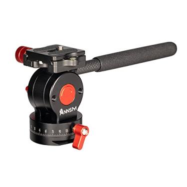 Imagem de ANNSM Cabeça de inclinação vertical com alça giratória de 180 graus com placa de liberação rápida Arca Swiss e padrão para câmera DSLR
