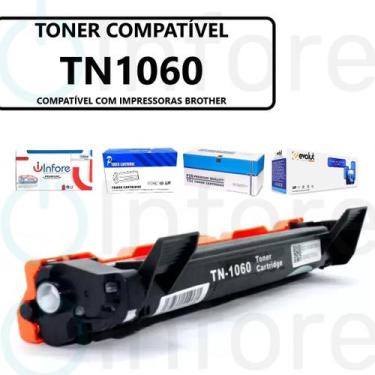 Imagem de Toner Compatível Tn1060 Preto Para Impressora Dcp1602 Dcp1512 Dcp1617n