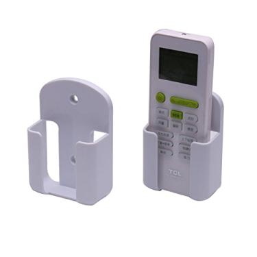 Imagem de Eforlike — Suporte para controle remoto de 2 peças, suporte de parede, organizador de mídia, Branco, 61MM, 2