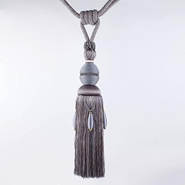 Imagem de Suportes de cortina estilo europeu cortina de bola pendurada corda borla pendurada cortina de orelha borla faixa de amarração de orelha, T2,2 PCS