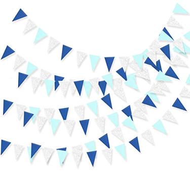 Imagem de Flâmula de festa de aniversário para meninos chá de bebê bandeira bandeira de carnaval serpentinas suprimentos bandeiras decorações banners
