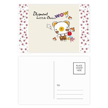 Imagem de Cartão postal de aniversário de urso de desenho animado, fruta, Natal, flor de Natal, celebração, cartão postal de bênção