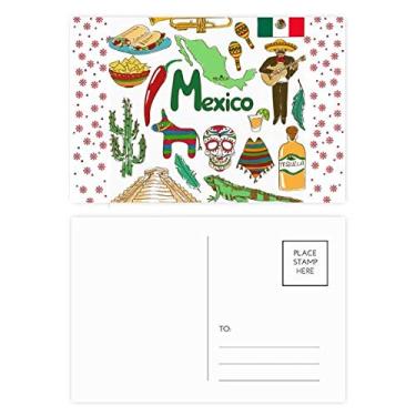 Imagem de Cartão-postal de celebração de flores natalinas com bandeira nacional de animais do México Landscap