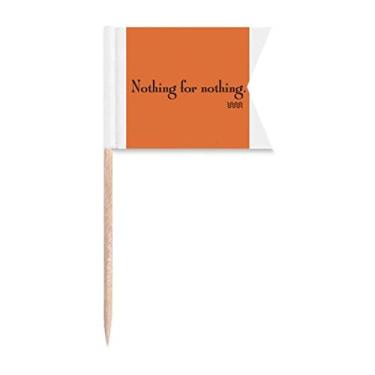 Imagem de Catchword Nothing For Noint, bandeiras de palito de dente, marcação de rotulagem para bolo de festa, prato de queijo