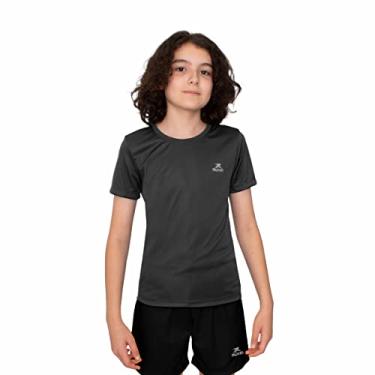 Imagem de Camiseta Dry Basic SS FPS 50 Muvin – Manga Curta – Infantil – Proteção Solar UV50 – Camiseta Para Academia Treino Funcional – Pilates – Yoga – Corrida – Ginástica Fitness – Caminhada – Secagem Rápida (14, Chumbo)