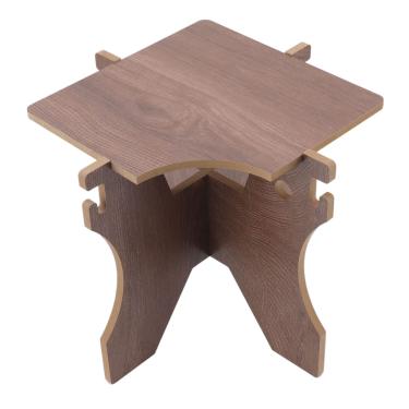 Imagem de Rack de balde de acampamento ao ar livre, suporte de armazenamento portátil dobrável de design para copos de MDF adequado para piquenique de caminhada