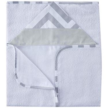 Imagem de Biramar Baby Toalha Felpuda Revestida Lolli Estampa Chevron Cinza Cinza