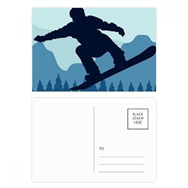 Imagem de Conjunto de terno e botas de esqui com estampa esportiva de inverno, cartão de felicitações de aniversário