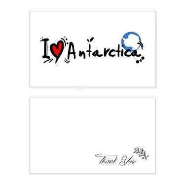 Imagem de I Love Antártica Palavra Bandeira Love Heart Ilustration Cartão de agradecimento Papel Aniversário Saudações Casamento Apreciação