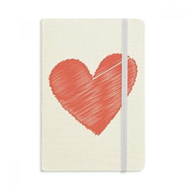 Imagem de Caderno de Dia dos Namorados em formato de coração com capa dura em tecido oficial