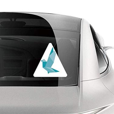 Imagem de DIYthinker Adesivo de carro Origami com estampa de pombo de granada abstrata decalque de bagagem de motocicleta