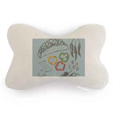 Imagem de DIYthinker Chilli Circle Pepper Foods Almofada para decoração de pescoço para carro