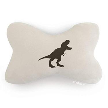 Imagem de DIYthinker Almofada de apoio de cabeça para decoração de pescoço com estampa de tiranossauro Rex da Dinosaur Bones