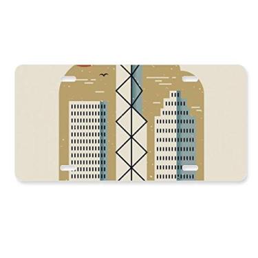 Imagem de DIYthinker Placa de licença de Hong Kong Victoria Harbour Decoração de aço inoxidável Automobile Tag