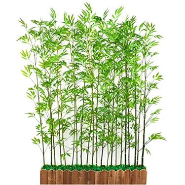 Imagem de 50 Unidades As Folhas Da Planta Artificial Falso Bambu Planta Mesa Ornamento Vasos Para Flores Folhas De Bambu Simuladas Folhas De Bambu Decoração Mini Arranjo De Flores Escritório
