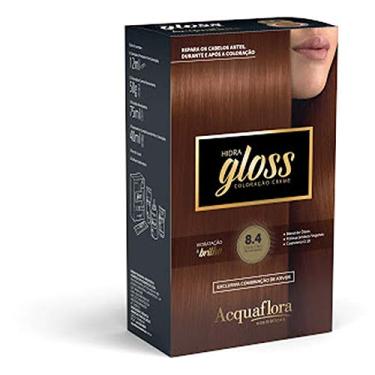 Imagem de Acquaflora 8.4 Louro Claro Acobreado Kit Coloracao Hidra Gloss