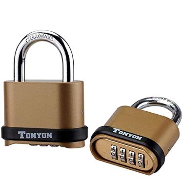 Imagem de Bloqueio de senha pesado para ambientes externos, feixe de bloqueio estendido de 4 posições, porta externa, à prova d'água e à prova de ferrugem