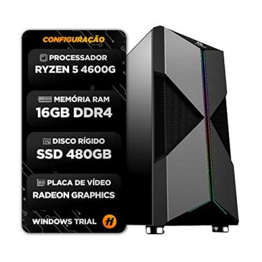 Imagem de PC GAMER HERTZ RYZEN 4600G 16GB DDR4 SSD 480GB GABIINETE GAMER RGB