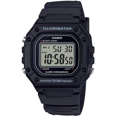 Imagem de Relógio CASIO Illuminator masculino preto W-218H-1AVDF