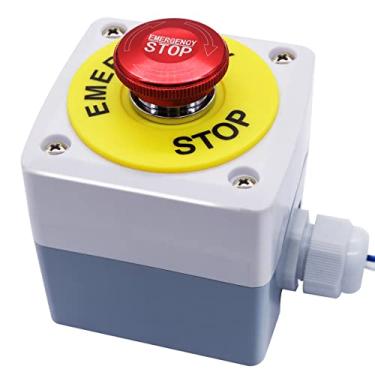Imagem de mxuteuk 22Mm Interruptor De Emergência À Prova D'Água De Aço Inoxidável Metal Botão De Parada Ip65 12-220V 3A 1No 1Nc Caixa De Estação De Interruptor Mxu-Dt-Sh Caixa Do Botão Parar B