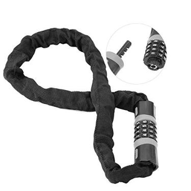 Imagem de Bloqueio de Código, Trava de Aço Manganês Roubo, Trava de Bicicleta Etronic, para Motocicleta/carro Elétrico/bicicleta/porta de Correr Ferro/porta de Vidro (Cinzento Preto)